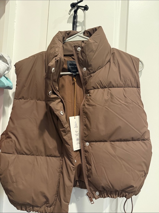 Love Tree Jackets & Blazers - Love Tree Chocolate Brown Cropped Puffer Vest